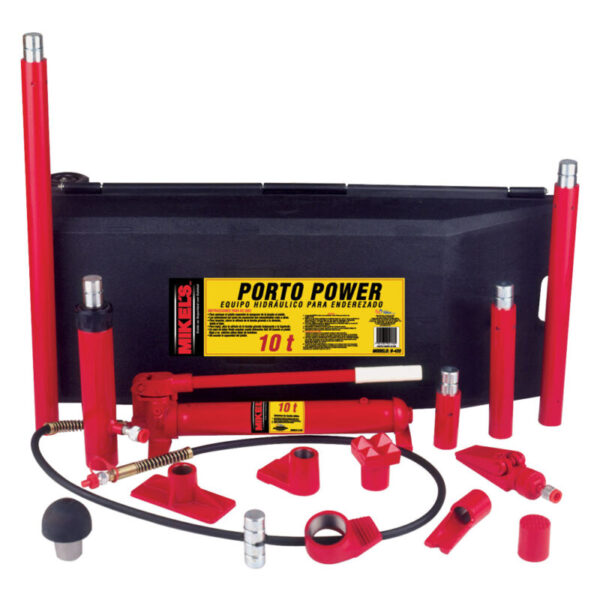 PORTO POWER 10 t ESTUCHE PLASTICO (+13 ACCESORIOS)